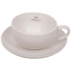 Z659 Пара чайная "Ahmad Tea", белая, керамическая, 290мл