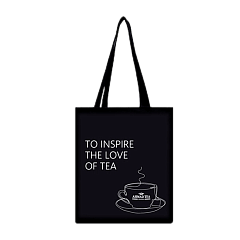 Z681 Сумка-шоппер "Ahmad Tea", черная, to inspire the love of tea рекл