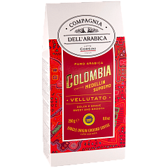 25619 Кофе Колумбия Медельин Супремо нат. жареный молотый в карт.пачке 250г